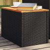 Garden Side Table Black and Brown