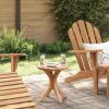 Side Table Brown 15.75 x 15.75 x 16.14 in Solid Teak Wood