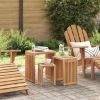Garden Side Table 3 pcs Brown 12.99 x 17.52 x 20.08 in