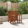 Bar Table Warm Brown Solid Acacia Wood 43.3x19.7x41.3 in