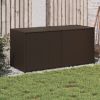Garden Storage Box Brown PE Rattan Large Garden Storage Box