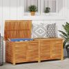 Garden Storage Box Natural Solid Acacia wood 59.1 x 19.7 x 22.0 in