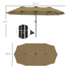 Half Umbrella Outdoor Patio