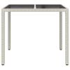 Garden Dining Table White 35.4" x 35.4" x 29.5" Poly rattan