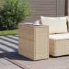 Garden Side Table Beige, Black