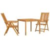 Garden Dining Set 3 pcs Brown Solid Acacia Wood