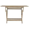 Folding Garden Table Grey Solid teak wood Medium Foldable