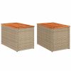 Garden Side Table Beige and brown