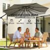 Terrace Umbrella, Courtyard Umbrella, Sun Umbrella, Grey