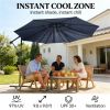 Terrace Umbrella, Courtyard Umbrella, Sun Umbrella, Navy Blue