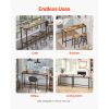 Bar Table, Sturdy Metal Frame High Top Pub Table, Narrow Long Kitchen Dining, Cocktail Counter Bar Height Desk, Easy to Assemble, 55x15x39 in