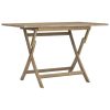 Folding Garden Table Grey Solid teak wood Medium Foldable