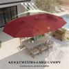 Garden Umbrella, Sunshade Umbrella, Outdoor Umbrella, Terrace Umbrella,Wine Red