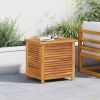 Garden Storage Box Natural Wood Solid Acacia Wood, 100% PE (bag)