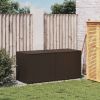 Garden Storage Box Brown PE Rattan Large Garden Storage Box