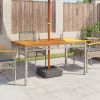Garden Table Grey and Brown