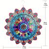 1pc 3D Hanging Wind Spinner Outdoor Decor For 3D Garden Wind Chimes Metal Yard Spinners 3D Stainless Steel Spinner Gifts Mandala 3D Spinner With 360Â°