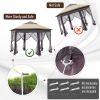 13' x 13' Pop Up Gazebo, Hexagonal Canopy Shelter with 6 Zippered Mesh Netting