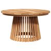 Side Table Brown 27.56 x 27.56 x 15.75 in Solid Teak Wood