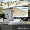 Outdoor sun umbrella, terrace umbrella, courtyard umbrella, cream white