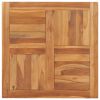 Table Top Teak Solid teak wood 27.6 x 27.6 in Durable Table Top