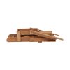 Oversize Wooden Outdoor Folding Adirondack Chair with Pre-Assembled BackRest & SeatBoard, Wood Patio Chair for Garden Backyard Porch Pool Deck Firepit