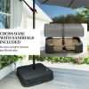 Terrace Umbrella, Outdoor Umbrella, Courtyard Umbrella, Dark Grey (with Base)