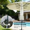 Outdoor sun umbrella, terrace umbrella, courtyard umbrella, cream white