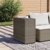 Garden Side Table Grey and black