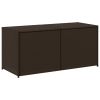 Garden Storage Box Brown PE Rattan Large Garden Storage Box
