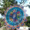 1pc 3D Hanging Wind Spinner Outdoor Decor For 3D Garden Wind Chimes Metal Yard Spinners 3D Stainless Steel Spinner Gifts Mandala 3D Spinner With 360Â°
