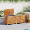 Garden Storage Box Natural Solid Acacia wood 59.1 x 19.7 x 22.0 in