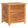 Garden Storage Box Natural Wood Solid Acacia Wood, 100% PE (bag)