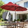 Terrace Umbrella, Outdoor Umbrella, Courtyard Umbrella, Sun Umbrella, Wine Red