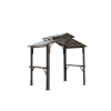 8Ã—5FT Hardtop Grill Gazebo, Outdoor BBQ Gazebo w/Galvanized Steel Double Roof