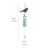 1set, Wind Chimes, Birds, Iron, Glass, Painted Handicrafts, Hanging Pieces, Courtyard Gardens, Metal Aluminum Pipe Hanging Pieces.Comes With S-hook
